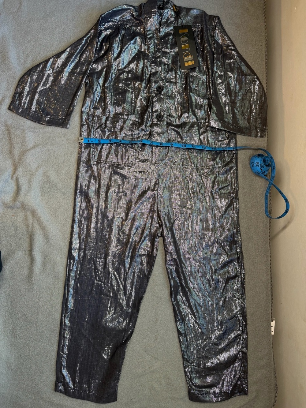 Suzi Kondi Metallic Black Kids Costume Jumpsuit size 6
